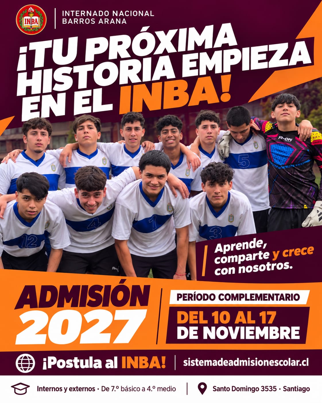 Admisión 2027: periodo complementario del 10 al 17 de noviembre