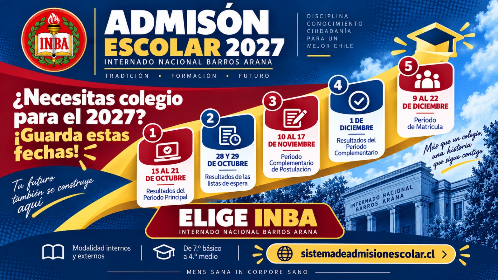 Admisión 2027: guarda estas fechas SAE